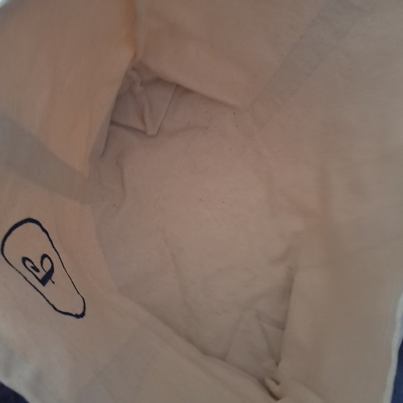 Navy and white canvas initial 'J'  tote - Picture 6 of 7